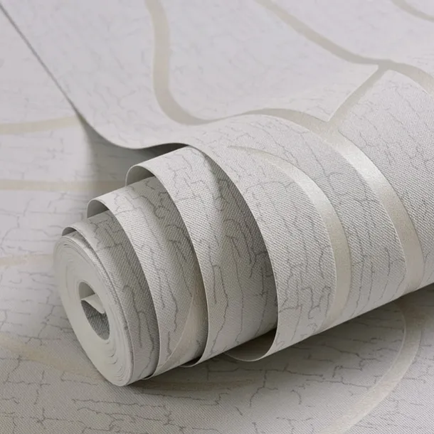 Cool Wallpapers Textured Wallpaper Wall Mural Non-Woven 3D Wallpaper Modern Print Embossed Stripe Wall Covering Sticker Film for Home Living Room Bedroom Indoor TV Background Home Decor 53*1000cm