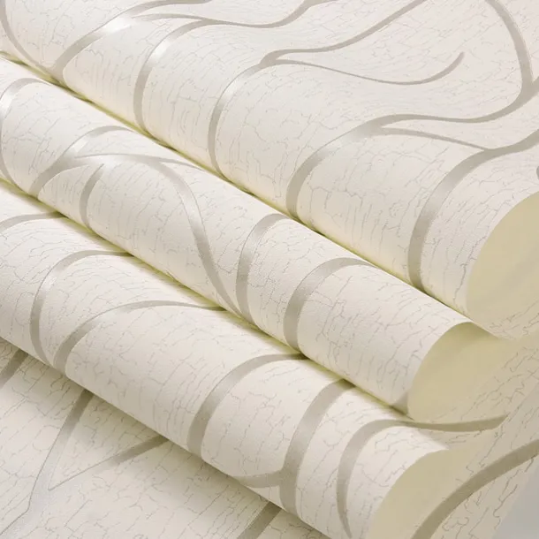 Cool Wallpapers Textured Wallpaper Wall Mural Non-Woven 3D Wallpaper Modern Print Embossed Stripe Wall Covering Sticker Film for Home Living Room Bedroom Indoor TV Background Home Decor 53*1000cm