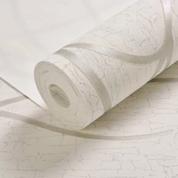 Cool Wallpapers Textured Wallpaper Wall Mural Non-Woven 3D Wallpaper Modern Print Embossed Stripe Wall Covering Sticker Film for Home Living Room Bedroom Indoor TV Background Home Decor 53*1000cm