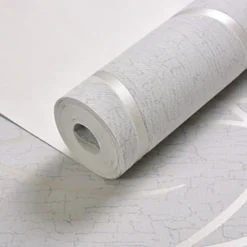 Cool Wallpapers Textured Wallpaper Wall Mural Non-Woven 3D Wallpaper Modern Print Embossed Stripe Wall Covering Sticker Film for Home Living Room Bedroom Indoor TV Background Home Decor 53*1000cm