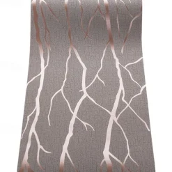Cool Wallpapers Textured Wallpaper Wall Mural Modern 3D Wallpaper Thick Non-Woven Imitation Deerskin Deep Embossed Curve Pattern Wall Covering Sticker Film Modern Tree Non Woven Home Decor 53*1000cm