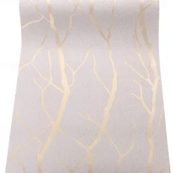 Cool Wallpapers Textured Wallpaper Wall Mural Modern 3D Wallpaper Thick Non-Woven Imitation Deerskin Deep Embossed Curve Pattern Wall Covering Sticker Film Modern Tree Non Woven Home Decor 53*1000cm