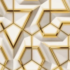 Cool Wallpapers Wall Mural 3D Wallpaper Geometric Abstracte Wall Sticker Covering Print Peel and Stick Removable PVC/Vinyl Material Self Adhesive/Adhesive Required Wall Decor for Living Room Bedroom