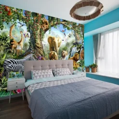 Cool Wallpapers Wall Mural Beautiful Wallpaper Wall Sticker Covering Print Peel and Stick Self Adhesive Children Cartoon Animals Living Room PVC / Vinyl Home Decor