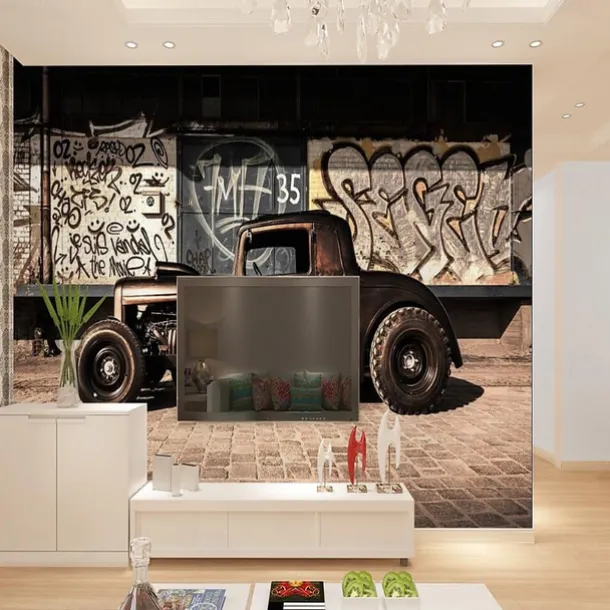 Cool Wallpapers Wall Mural Vintage Wallpaper for Walls Wall Sticker Covering Print Peel and Stick Removable Car Graffiti Canvas Home Décor