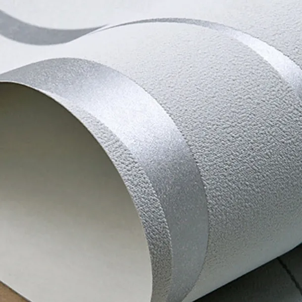 Cool Wallpapers Wall Mural Solid Color White Grey Gold Wallpaper Removable Background Wallpaper Non Woven for Home Decoration Waterproof Material Home Decor 53*950cm