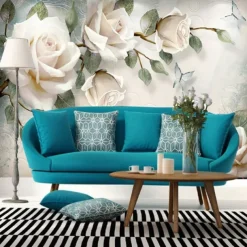 Cool Wallpapers Wall Mural Flower Wallpaper Beautiful Wallpaper Wall Sticker Covering Print Adhesive Required 3D Effect Blossom Flower Canvas Home Décor