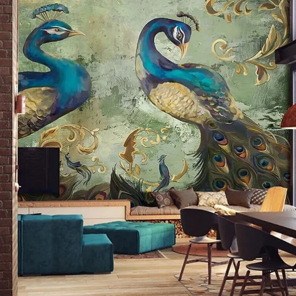 Cool Wallpapers Wall Mural Beautiful Wallpaper Wall Sticker Covering Print Adhesive Required Peacock Bird Animal Canvas Home Décor