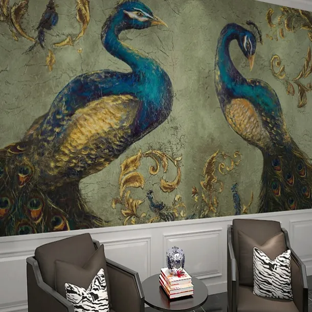 Cool Wallpapers Wall Mural Beautiful Wallpaper Wall Sticker Covering Print Adhesive Required Peacock Bird Animal Canvas Home Décor