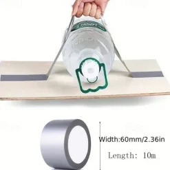 Cool Wallpapers Wall Mural Super Adhesive Fabric Duct Tape Carpet Waterproof Tape High Viscosity Silver Gray Tape DIY Home Decoration 10 Meter Reinstallation Tape