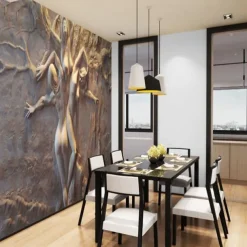 Cool Wallpapers Wall Mural 3D White Wallpaper Wall Sticker Covering Print Print Peel and Stick Removable 3D Relief Effect Woman Canvas Home Décor