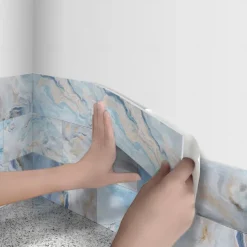 Cool Wallpapers Wall Mural 16pcs Marble Patterned Wallpaper, Waterproof Peel And Stick Wall Covering Sticker Film Home Deco, 4''x8''