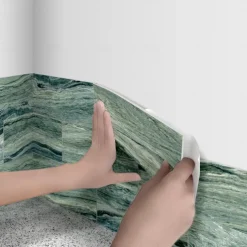 Cool Wallpapers Wall Mural 16pcs Marble Patterned Wallpaper, Waterproof Peel And Stick Wall Covering Sticker Film Home Deco, 4''x8''