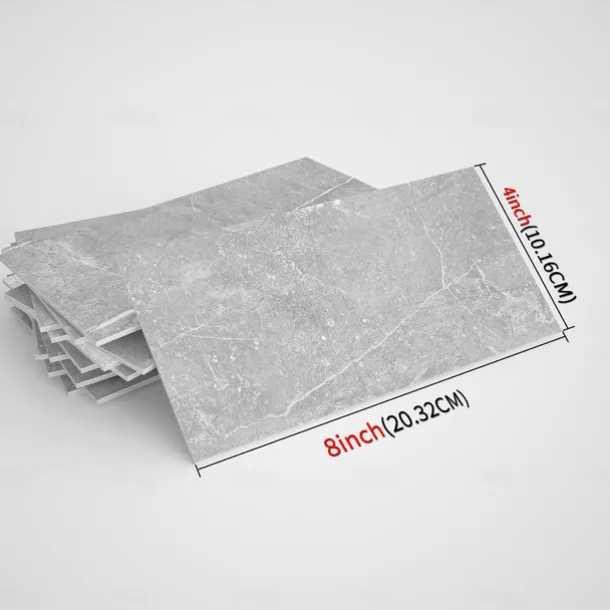 Cool Wallpapers Wall Mural 16pcs Marble Patterned Wallpaper, Waterproof Peel And Stick Wall Covering Sticker Film Home Deco, 4''x8''