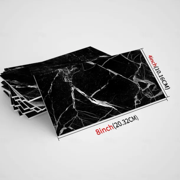 Cool Wallpapers Wall Mural 16pcs Marble Patterned Wallpaper, Waterproof Peel And Stick Wall Covering Sticker Film Home Deco, 4''x8''