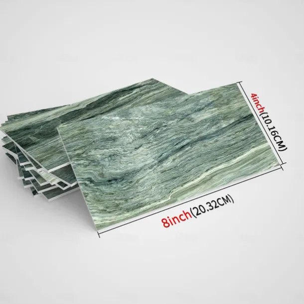 Cool Wallpapers Wall Mural 16pcs Marble Patterned Wallpaper, Waterproof Peel And Stick Wall Covering Sticker Film Home Deco, 4''x8''