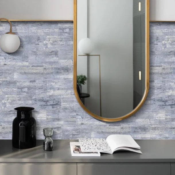 Cool Wallpapers Wall Mural 16pcs Marble Patterned Wallpaper, Waterproof Peel And Stick Wall Covering Sticker Film Home Deco, 4''x8''