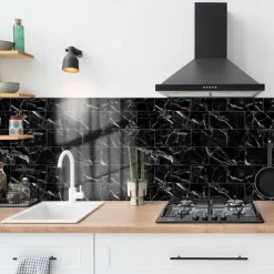 Cool Wallpapers Wall Mural 16pcs Marble Patterned Wallpaper, Waterproof Peel And Stick Wall Covering Sticker Film Home Deco, 4''x8''