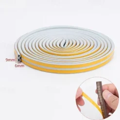 Cool Wallpapers Wall Mural 5 Meters Door And Window Sealing Strip Self-adhesive Door Bottom Anti-theft Door Soundproof Window Paste Anti-collision And Windproof Adhesive Strip Suitable For Gap 9x6mm