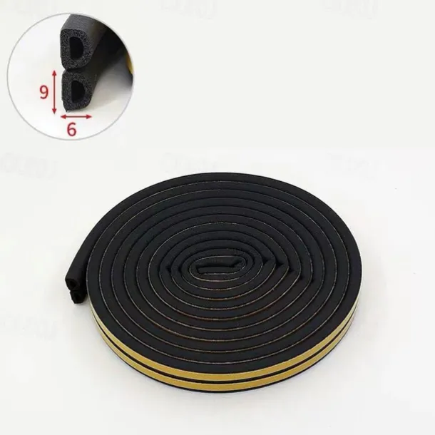 Cool Wallpapers Wall Mural 5 Meters Door And Window Sealing Strip Self-adhesive Door Bottom Anti-theft Door Soundproof Window Paste Anti-collision And Windproof Adhesive Strip Suitable For Gap 9x6mm