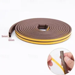 Cool Wallpapers Wall Mural 5 Meters Door And Window Sealing Strip Self-adhesive Door Bottom Anti-theft Door Soundproof Window Paste Anti-collision And Windproof Adhesive Strip Suitable For Gap 9x6mm