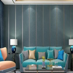 Cool Wallpapers Wall Mural Modern 3D Thick Non-woven Imitation Deerskin Velvet Wallpaper Roll Non-self-adhesive Vertical Striped for Bedroom Living Room TV Background 1.73'(0.53m) x 32.8'(10m)