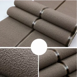 Cool Wallpapers Wall Mural Modern 3D Thick Non-woven Imitation Deerskin Velvet Wallpaper Roll Non-self-adhesive Vertical Striped for Bedroom Living Room TV Background 1.73'(0.53m) x 32.8'(10m)