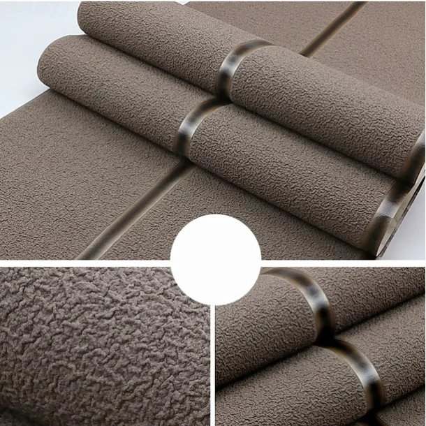 Cool Wallpapers Wall Mural Modern 3D Thick Non-woven Imitation Deerskin Velvet Wallpaper Roll Non-self-adhesive Vertical Striped for Bedroom Living Room TV Background 1.73'(0.53m) x 32.8'(10m)