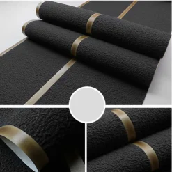 Cool Wallpapers Wall Mural Modern 3D Thick Non-woven Imitation Deerskin Velvet Wallpaper Roll Non-self-adhesive Vertical Striped for Bedroom Living Room TV Background 1.73'(0.53m) x 32.8'(10m)