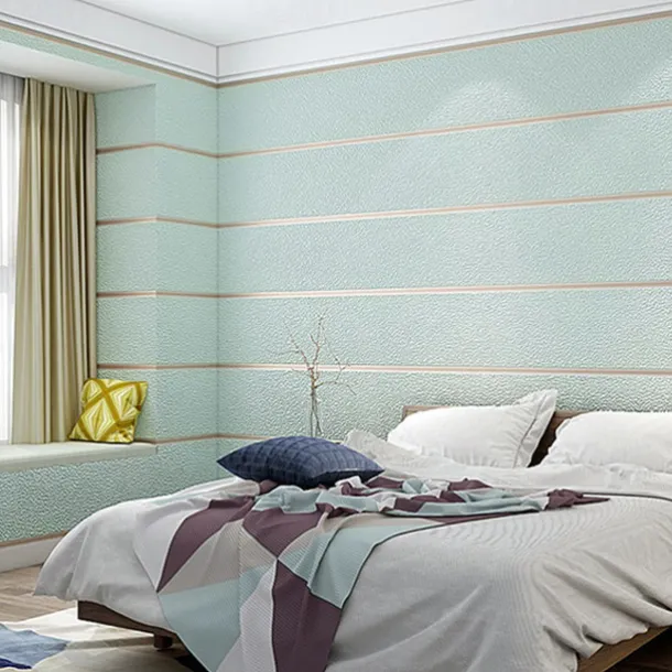 Cool Wallpapers Wall Mural Modern 3D Thick Non-woven Imitation Deerskin Velvet Wallpaper Roll Non-self-adhesive Vertical Striped for Bedroom Living Room TV Background 1.73'(0.53m) x 32.8'(10m)