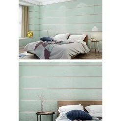 Cool Wallpapers Wall Mural Modern 3D Thick Non-woven Imitation Deerskin Velvet Wallpaper Roll Non-self-adhesive Vertical Striped for Bedroom Living Room TV Background 1.73'(0.53m) x 32.8'(10m)