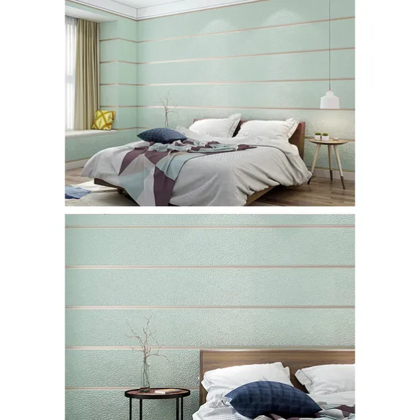 Cool Wallpapers Wall Mural Modern 3D Thick Non-woven Imitation Deerskin Velvet Wallpaper Roll Non-self-adhesive Vertical Striped for Bedroom Living Room TV Background 1.73'(0.53m) x 32.8'(10m)