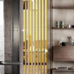 Cool Wallpapers Wall Mural 1pc Wallpaper Border Silver Striped Mirror Stickers - Self Adhesive Wall Decals for Bedroom Decoration (5x20cm/2''x8'')