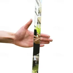 Cool Wallpapers Wall Mural 1pc Wallpaper Border Silver Striped Mirror Stickers - Self Adhesive Wall Decals for Bedroom Decoration (5x20cm/2''x8'')