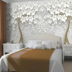 Cool Wallpapers Wall Mural Flower Wallpaper Wall Sticker Covering Print Adhesive Required Forest 3D Effect Floral Flower Canvas Home Décor