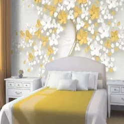 Cool Wallpapers Wall Mural Flower Wallpaper Wall Sticker Covering Print Adhesive Required Forest 3D Effect Floral Flower Canvas Home Décor