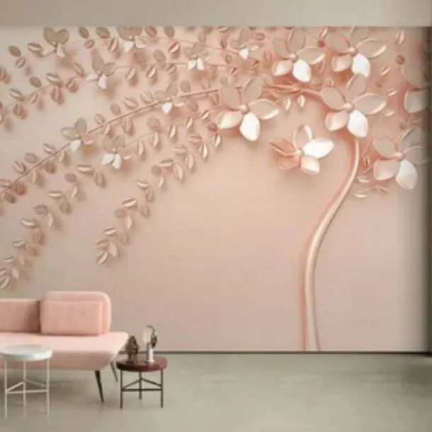 Cool Wallpapers Wall Mural Flower Wallpaper Wall Sticker Covering Print Adhesive Required Forest 3D Effect Floral Flower Canvas Home Décor