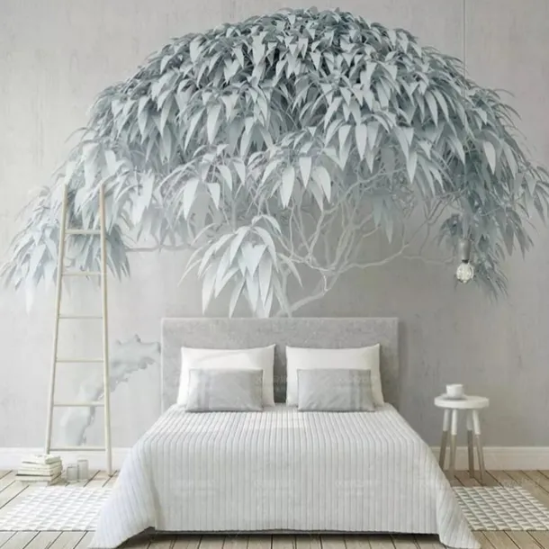 Cool Wallpapers Wall Mural Flower Wallpaper Wall Sticker Covering Print Adhesive Required Forest 3D Effect Floral Flower Canvas Home Décor