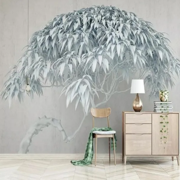 Cool Wallpapers Wall Mural Flower Wallpaper Wall Sticker Covering Print Adhesive Required Forest 3D Effect Floral Flower Canvas Home Décor