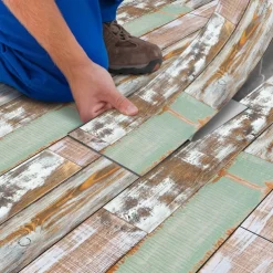 Cool Wallpapers Wooden Floor Wallpaper Wall Mural Peel and Stick Wall Sticker PVC Self Adhesive for Home Decor Wall Decor Kitchen Bedroom Living Room 15X90cm/6