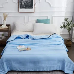 Cooling Blankets for Hot Sleepers Summer Blanket Queen Size, Cold Lightweight Gift for Night Sweats, Ice Cooled Breathable Comforter for Bed