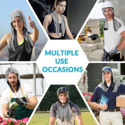 Cooling Hoodie Towel Absorbent Quick-Drying Cooling Towels for Neck and Face UV Sun Protection Cooling Neck Wraps Sport Head Cooling Towel Hot Weather