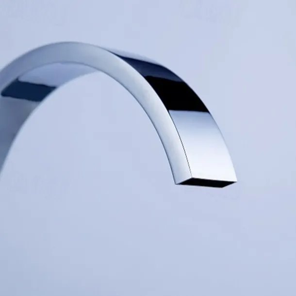 Copper Bathroom Sink Faucet,Widespread Chrome Two Handles Three Holes Bath Taps with Hot and Cold Switch and Valve