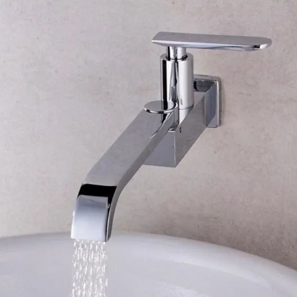 Copper Kitchen Sink Faucet,Waterfall Chrome Widespread Rotatable Single Handle One Hole Kitchen Taps with Ceramic Valve Cold Water Only