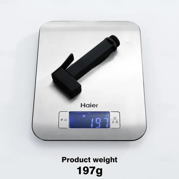 Copper Single Hole Bidet Black Toilet Handheld Bidet Sprayer Self-Cleaning Contemporary Cleaning Spray Gun Set