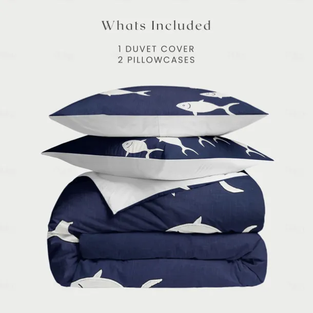 Coral Beach Duvet Cover Set Cotton Aqua Ocean Theme Pattern Set Soft 3-Piece Luxury Bedding Set Home Decor Gift Twin Full King Queen Size Duvet Cover