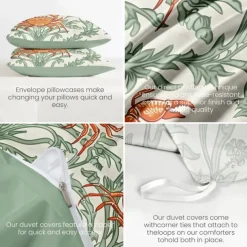 Coral Beach Duvet Cover Set Cotton Aqua Ocean Theme Pattern Set Soft 3-Piece Luxury Bedding Set Home Decor Gift Twin Full King Queen Size Duvet Cover