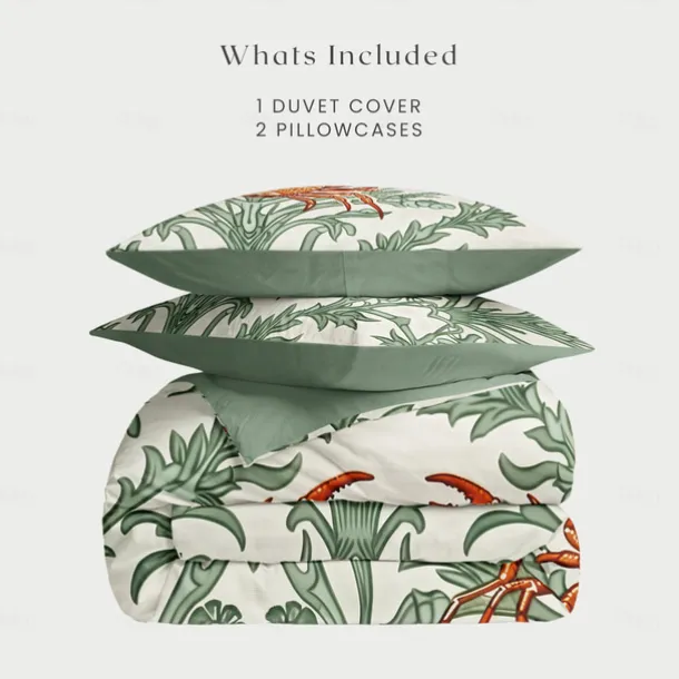 Coral Beach Duvet Cover Set Cotton Aqua Ocean Theme Pattern Set Soft 3-Piece Luxury Bedding Set Home Decor Gift Twin Full King Queen Size Duvet Cover