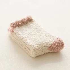 Coral Velvet Women'S Autumn And Winter Mid Tube Plush Socks With Plush And Thickened Towel Socks For Sleeping Men'S Warm Socks For Sleeping Socks