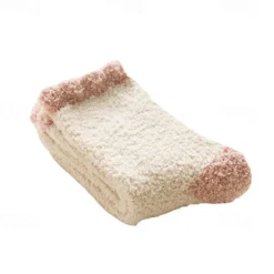 Coral Velvet Women'S Autumn And Winter Mid Tube Plush Socks With Plush And Thickened Towel Socks For Sleeping Men'S Warm Socks For Sleeping Socks